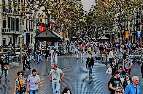 La Rambla - A Lively Street with a Floral Charm